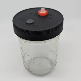 Empty Jar Plus Lid With Injection Port